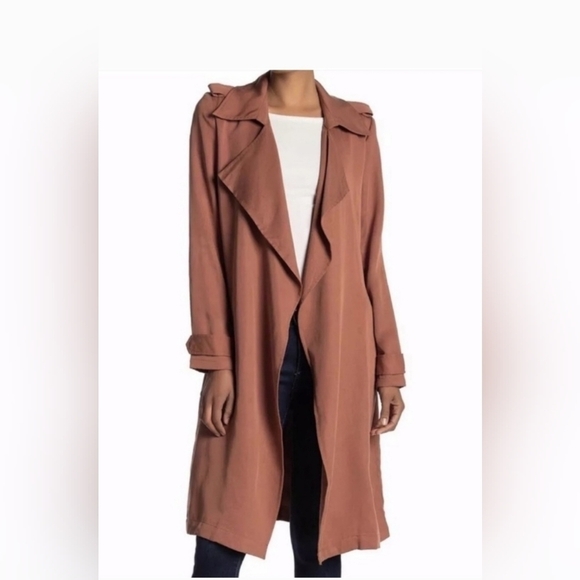 Bagatelle Mauve Trench Women Jacket Size Small - Picture 2 of 14